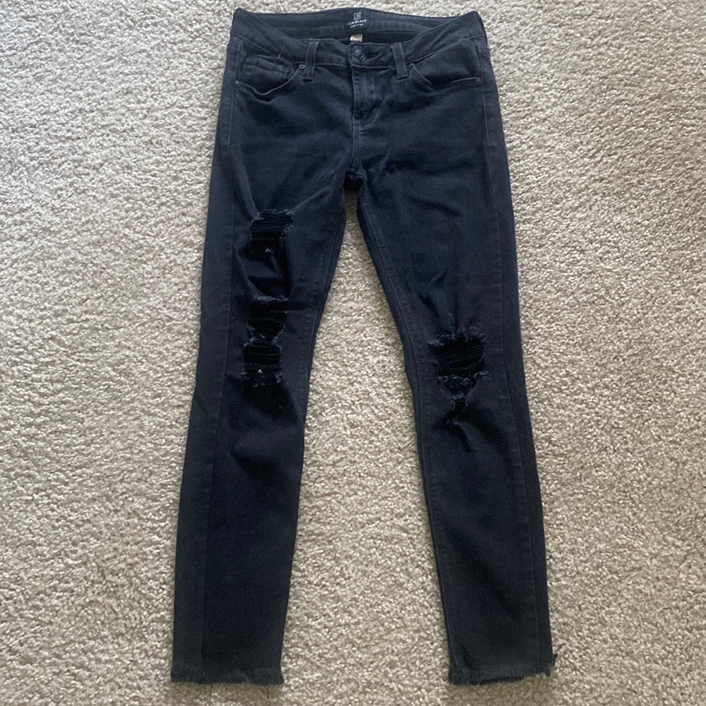 Black denim skinny jeans